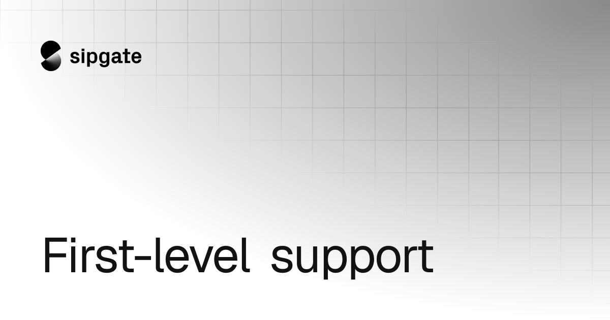 First-level support | sipgate AI Agents